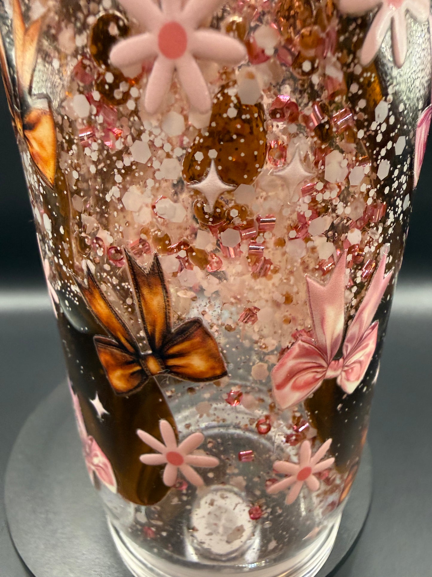 16oz Cowgirl pink-Snowglobe Tumbler