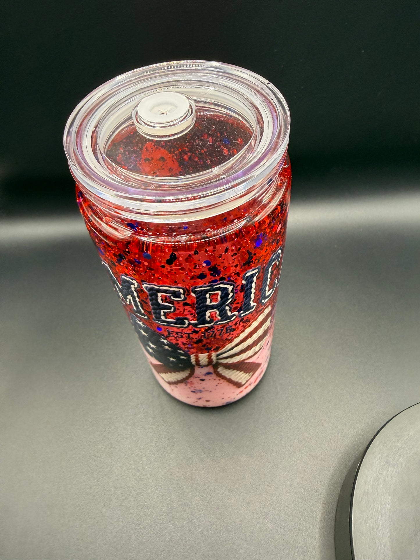20oz America Snowglobe tumbler