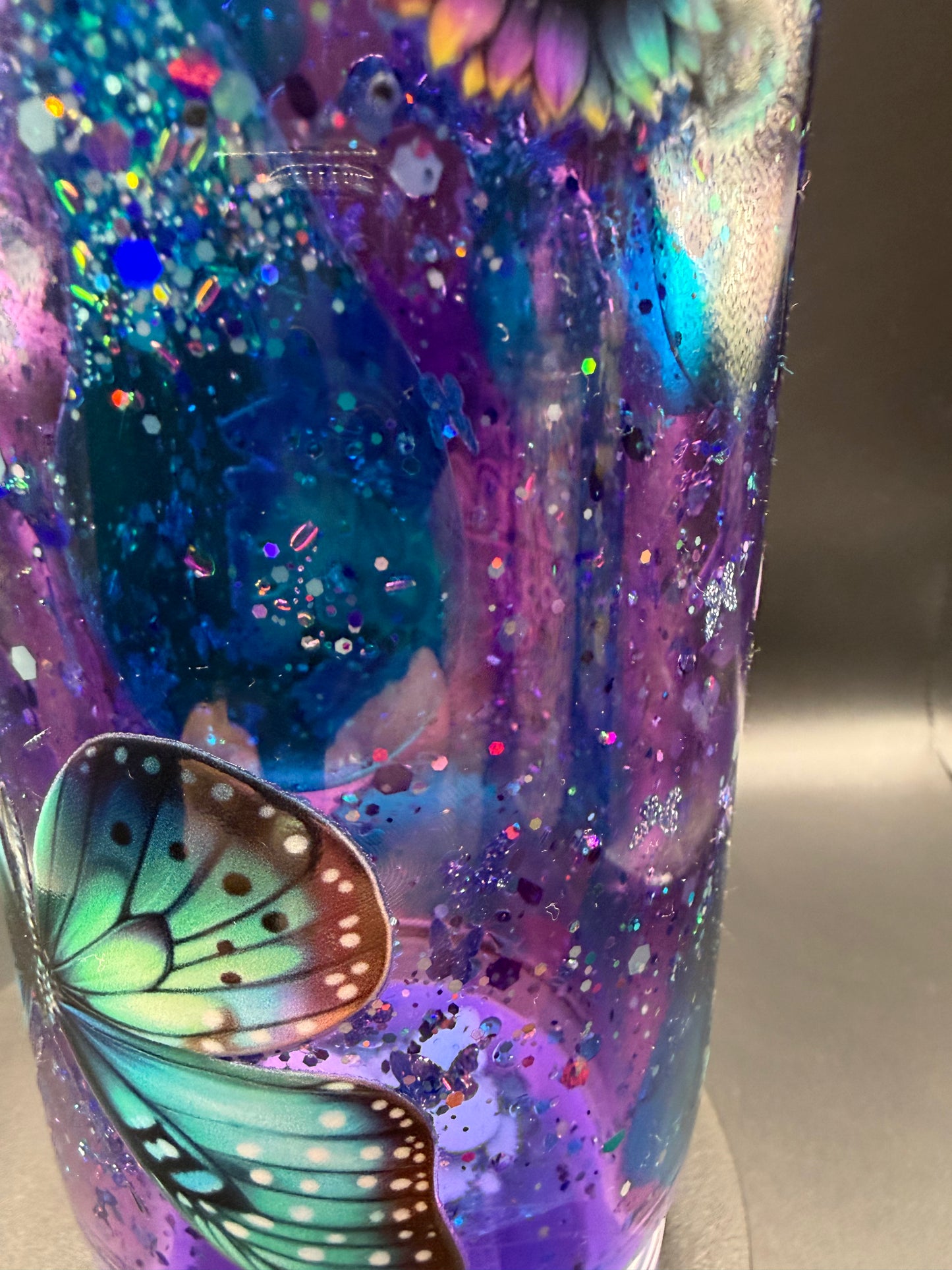 20oz Anti-Social Butterfly Snowglobe Tumbler