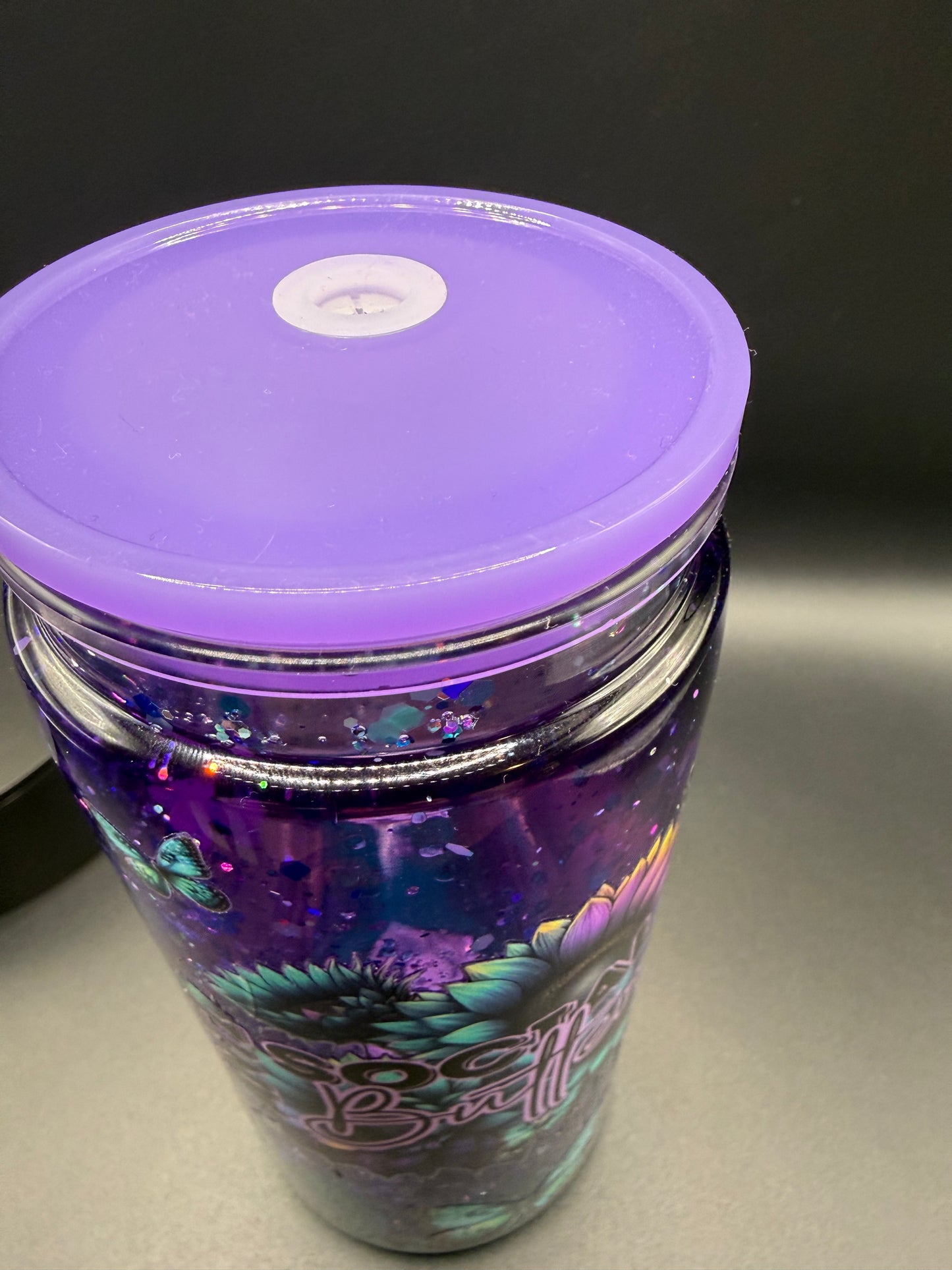20oz Anti-Social Butterfly Snowglobe Tumbler