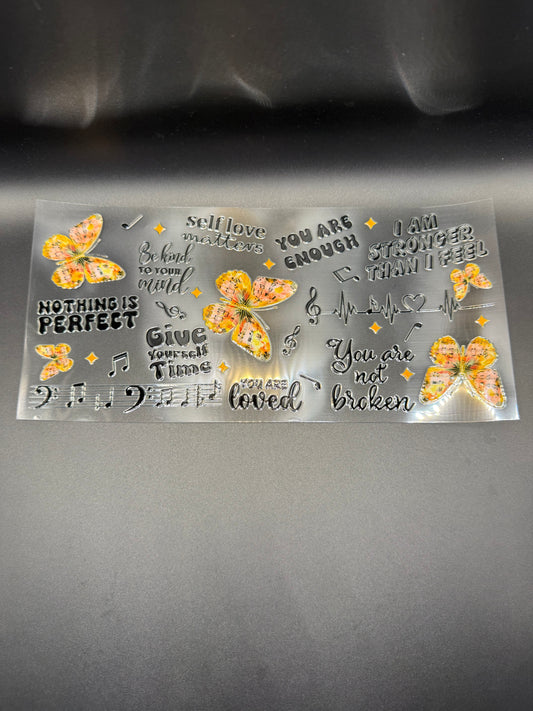 Positive sayings with Butterflies