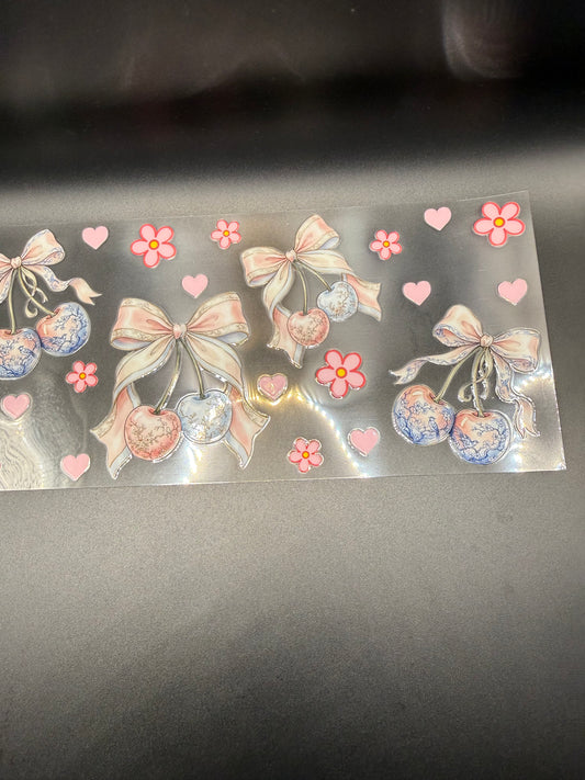 Bows w/Cherries (pink & bow)
