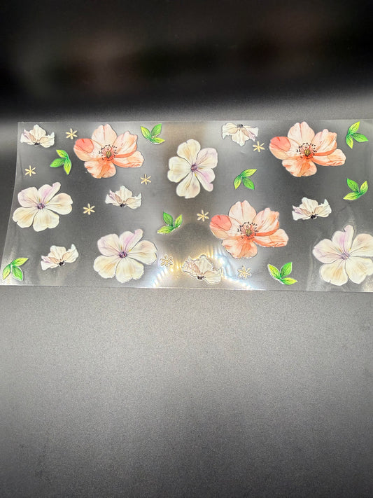 White & Peach Flowers