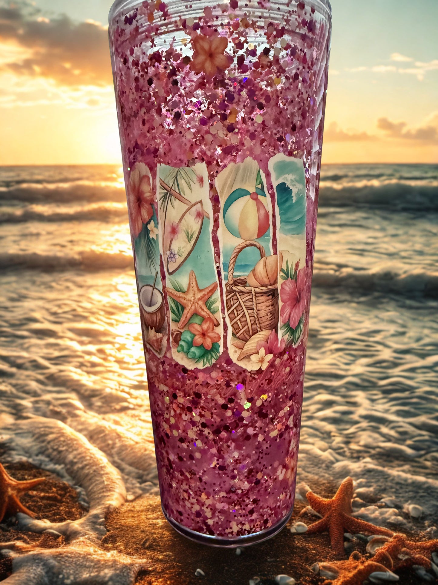 24oz Summer Vibes Snow Globe