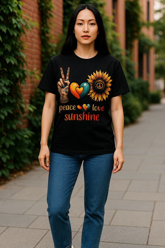 PEACE, LOVE, SUNFLOWER