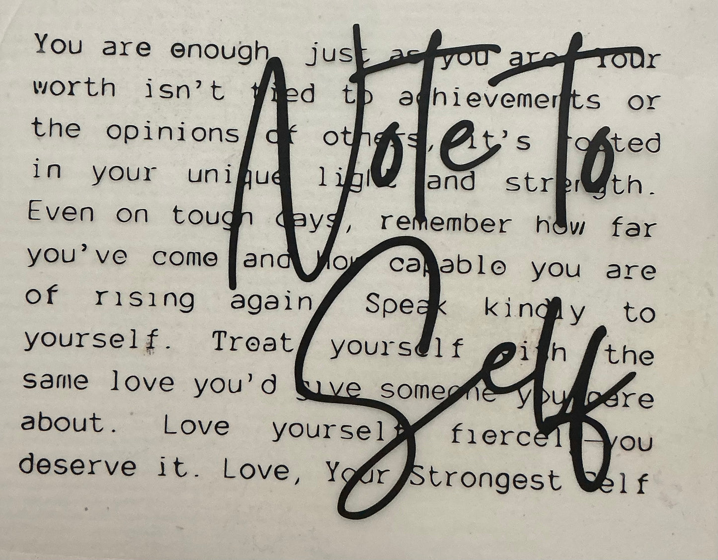 Note to Self