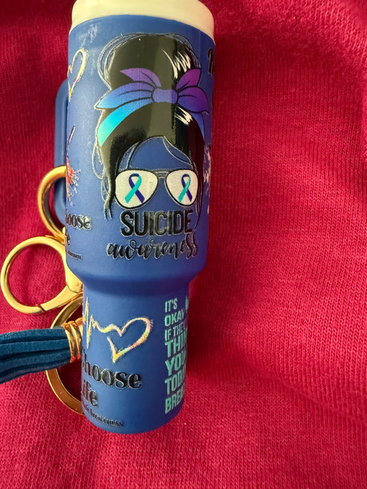 MINI STANLEY KEYCHAIN - BLUE SUICIDE AWARENESS