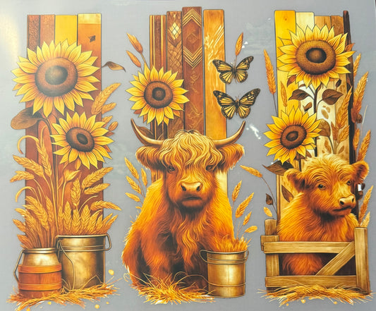 COW W/SUNFLOWER