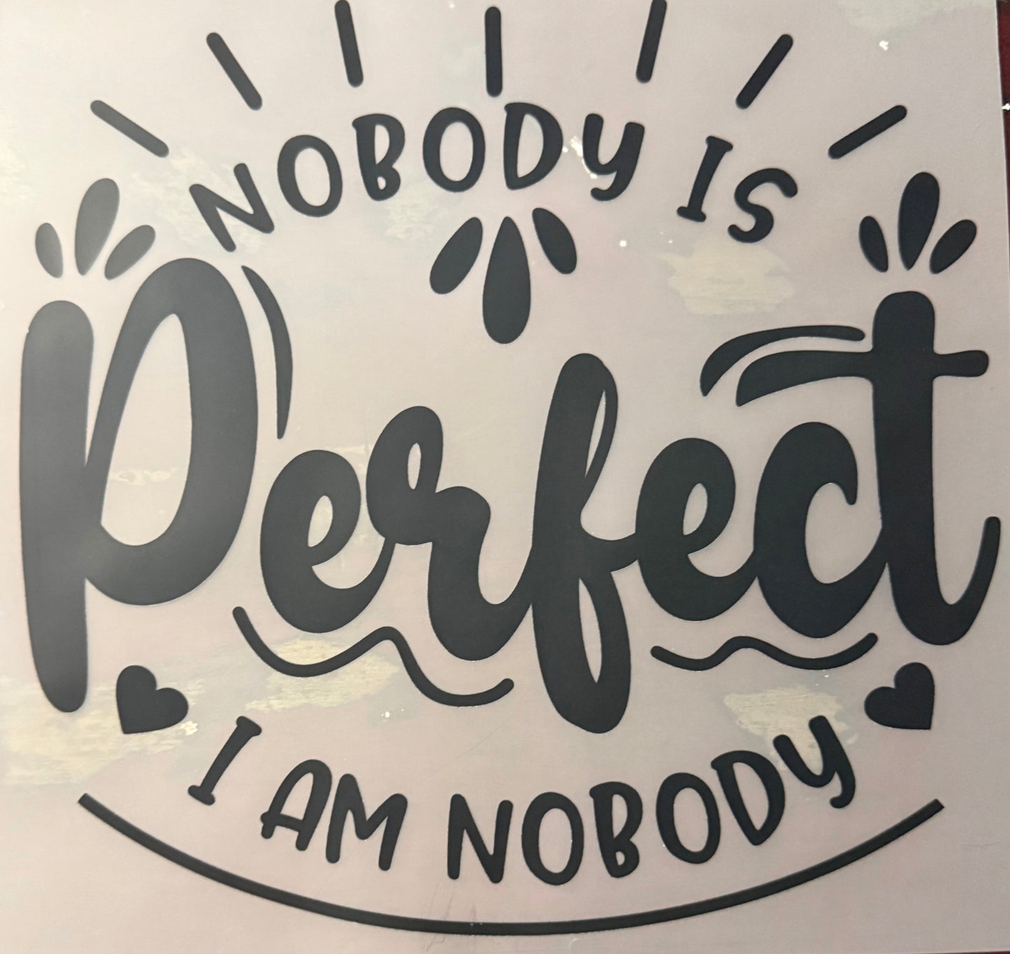 NOBODY IS PERFECT
