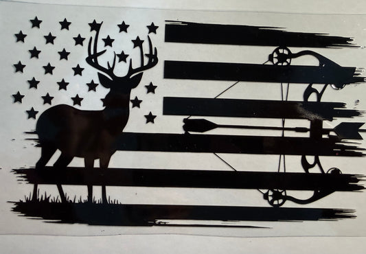 DEER WITH FLAG