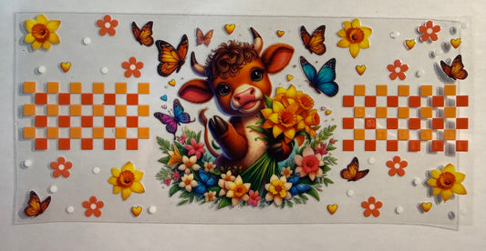 COW BUTTERFLIES FLOWERS