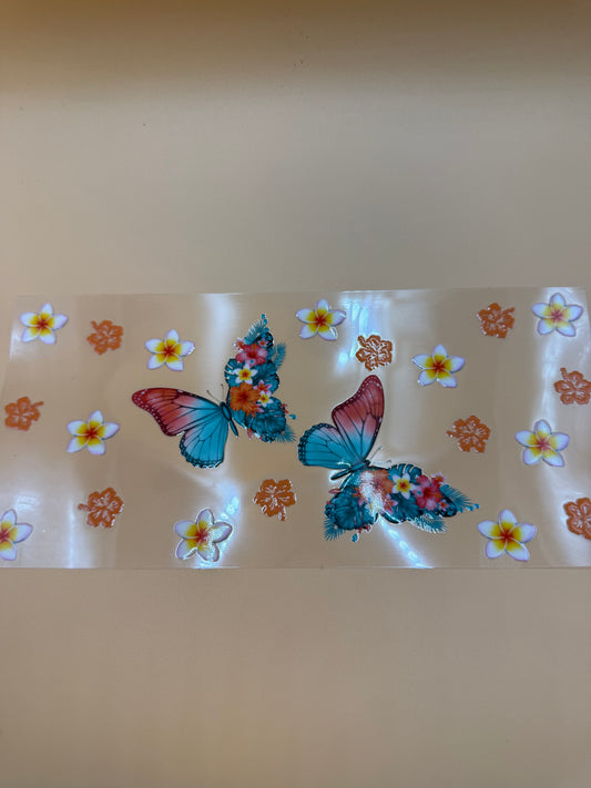 2 Butterflies w/Daisy