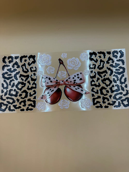 Cherries w/Leopard Print