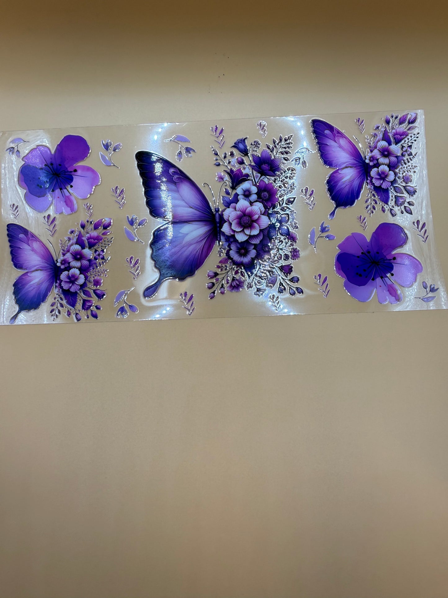 Purple Butterfly 1/2 Flowers