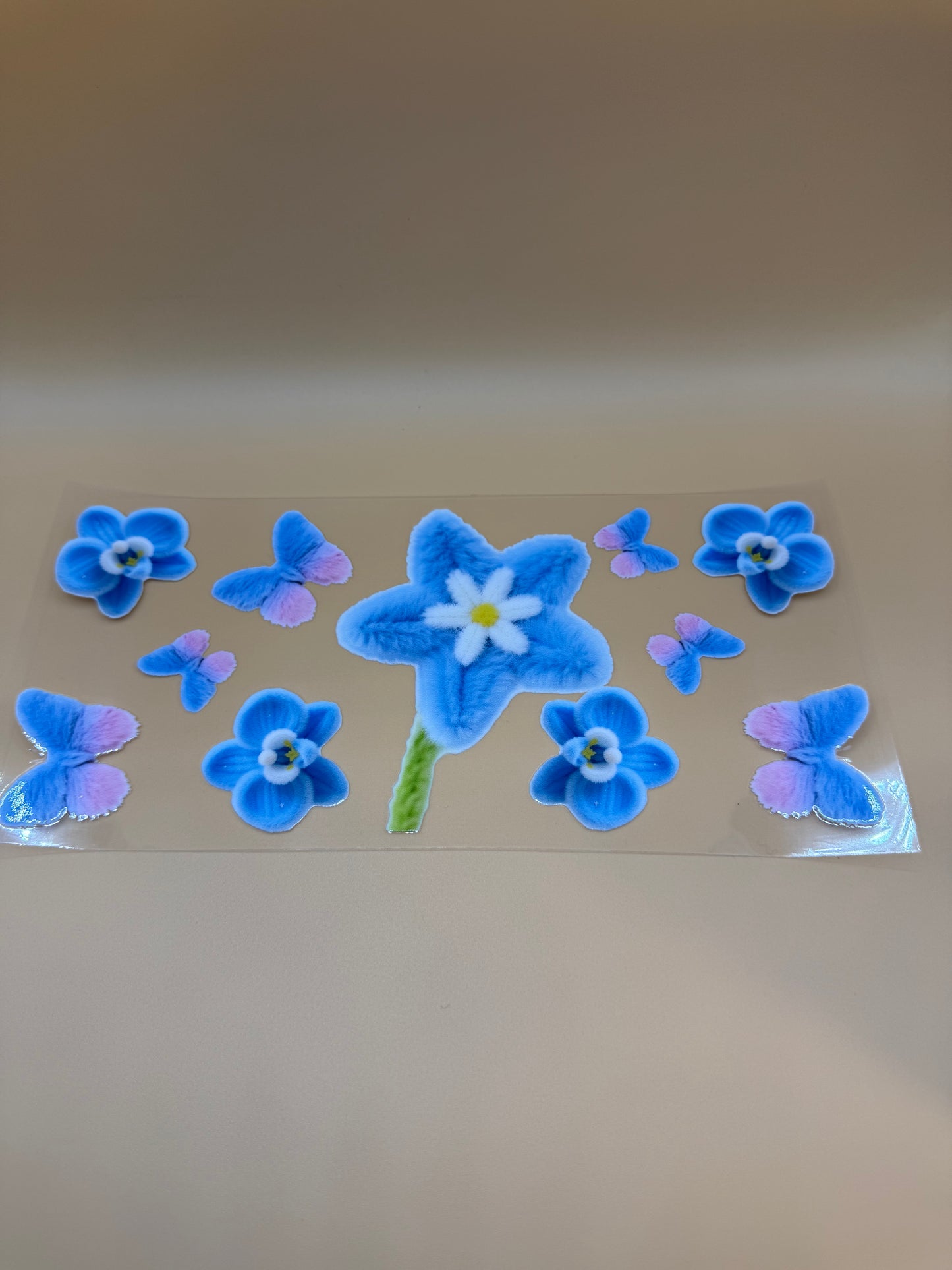 Fuzzy Flowers & Butterfly