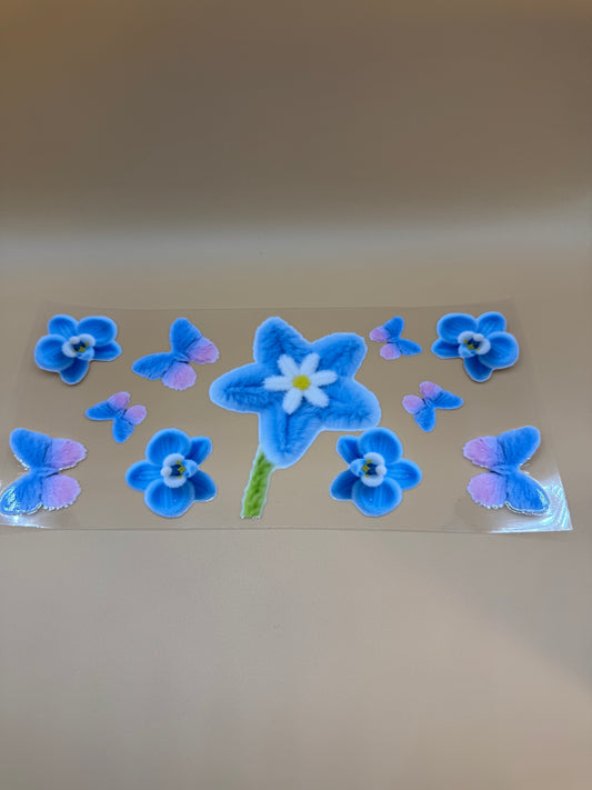 Fuzzy Flowers & Butterfly