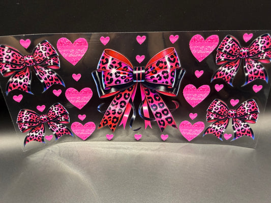 PINK LEOPARD BOWS