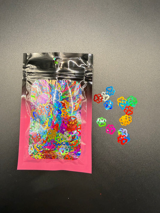 MULTI-COLOR PAW PRINTS