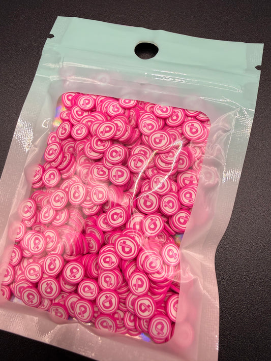 BREAST CANCER RIBBON ROUND