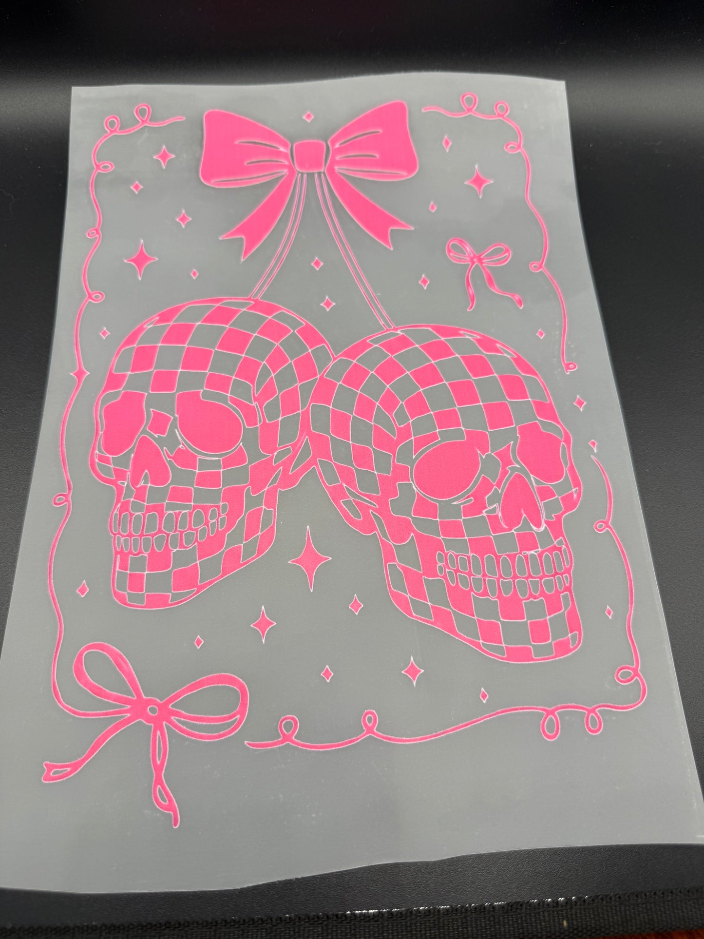 PINK SKULL STAMP