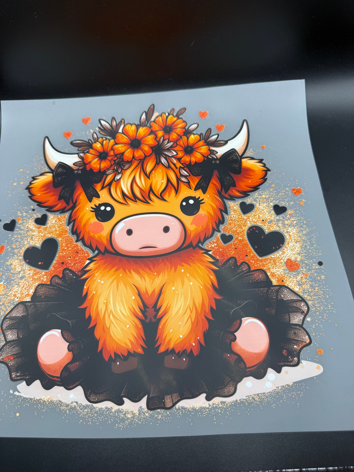 COW BLACK TUTU - ORANGE