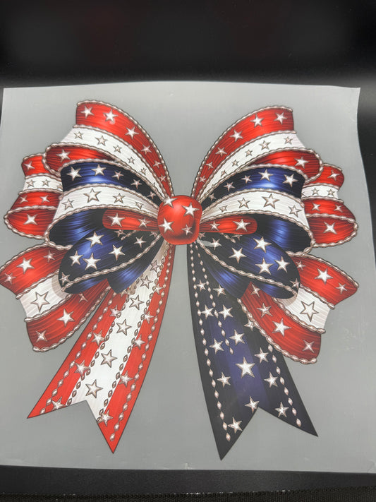 RED WHITE BLUE BOW