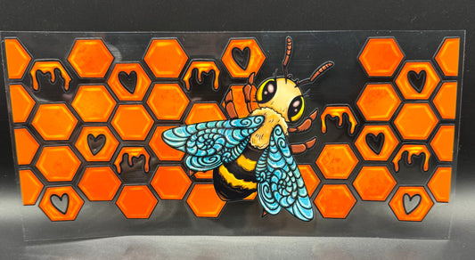 ORANGE BEEHIVE & BEE