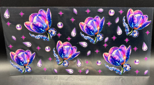 PURPLE FLOWERS & GEMS