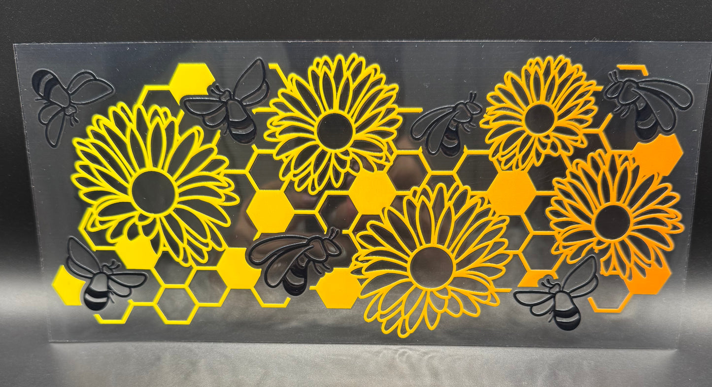 BEE & FLOWER OUTLINE