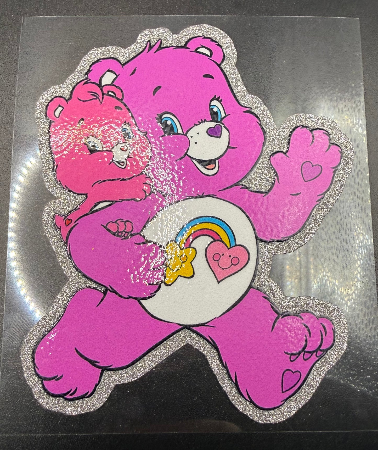 PURPLE & PINK CAREBEAR - GLITTER