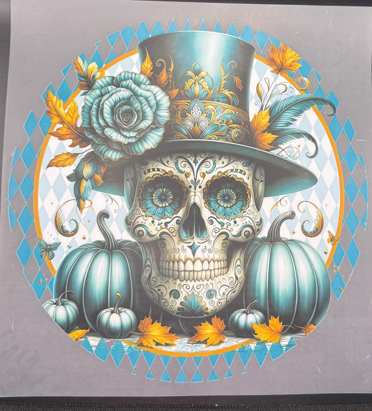 GREEN SKULL IN TOPHAT