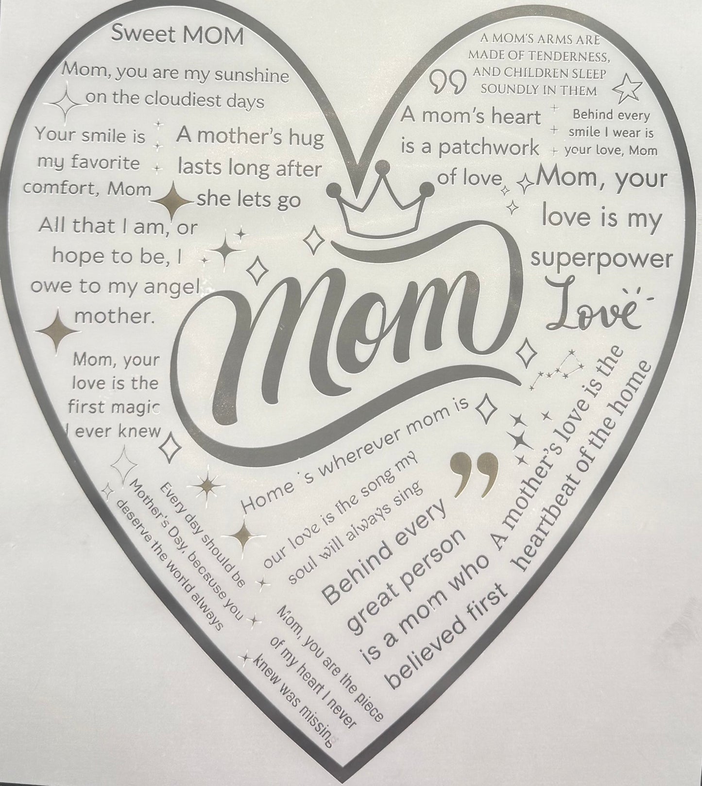 MOM HEART WITH SAYINGS