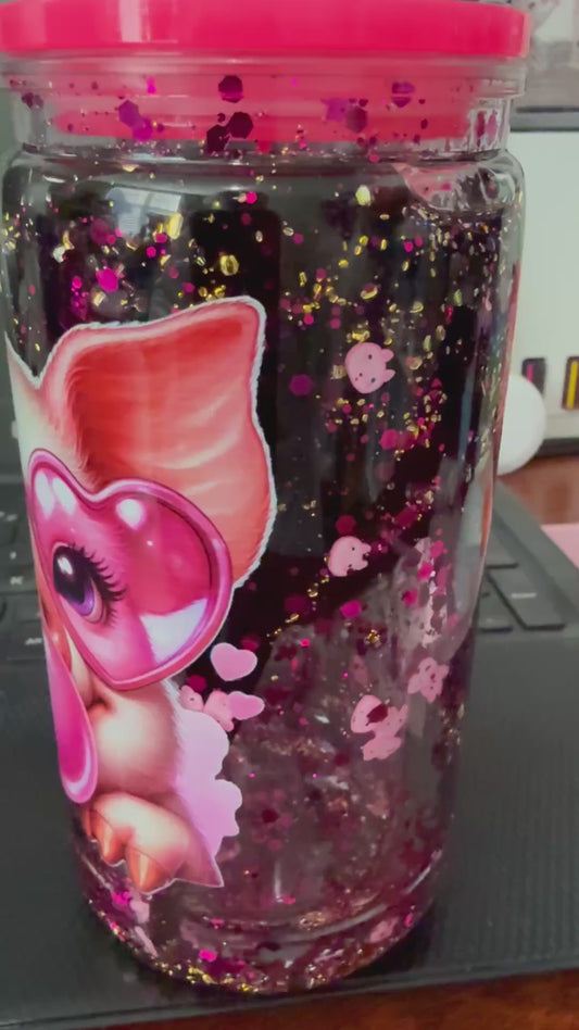 Bubble Pig Snowglobe Tumbler