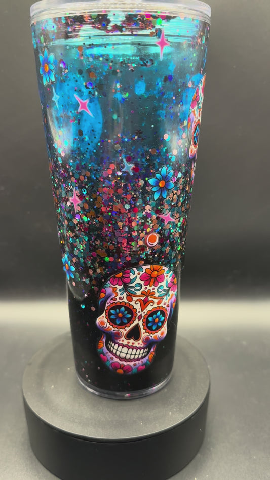 24oz Skull Dual Lava Snowglobe