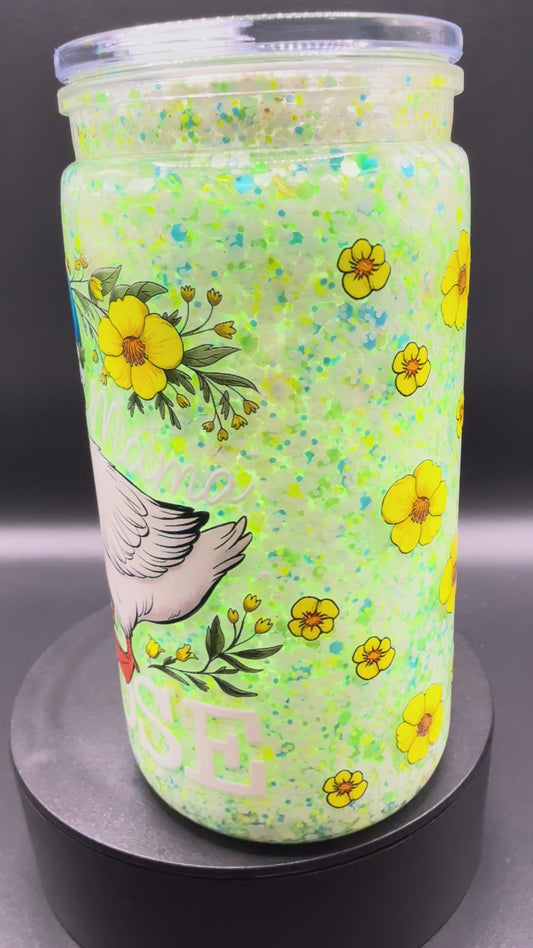 16oz Mama Goose Snowglobe Tumblet