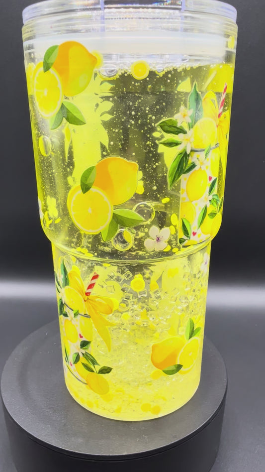 18oz Lemonade Snowglobe Tumbler