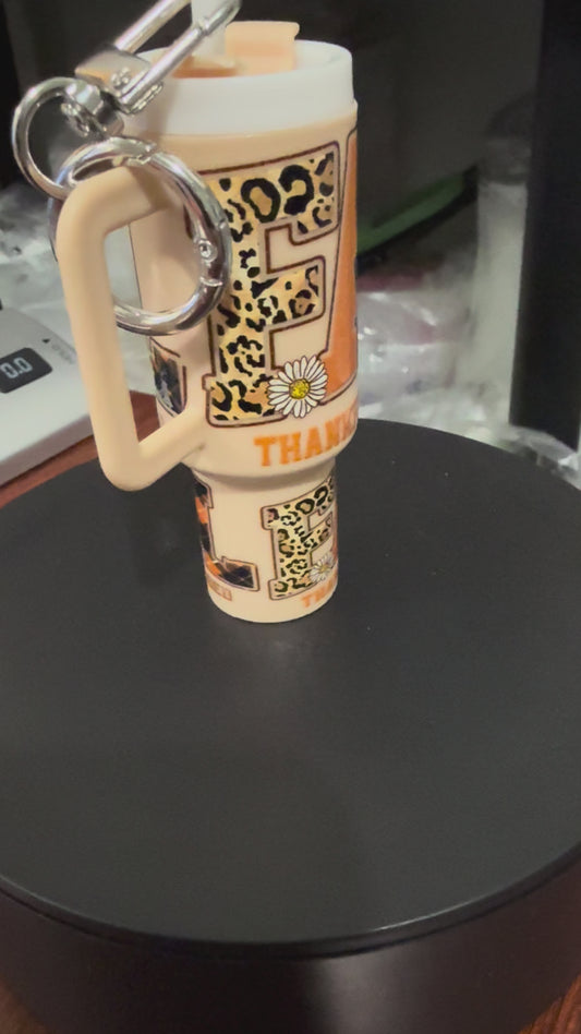 Mini Stanley Keychain - Thankful Grateful, Blessed